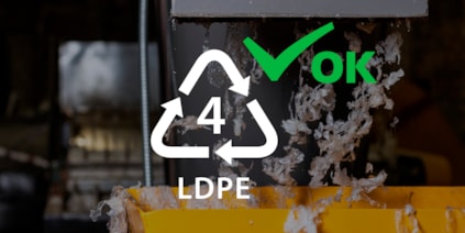 PCR  Filmes PEBD com 55% de reciclado pós-consumo